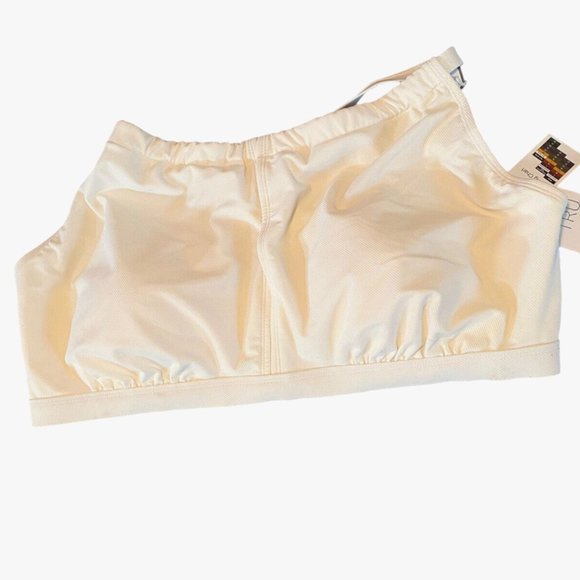 TIME & TRU 3X Plus 24W-26W Cream Vanilla Dream Pique Key Halter Bikini TOP NWT - Picture 3 of 7